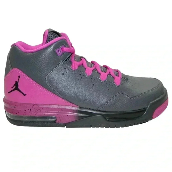Jordan Flight Origin 2 GG Grey & Fuchsia Shoes - Picture 1 of 10